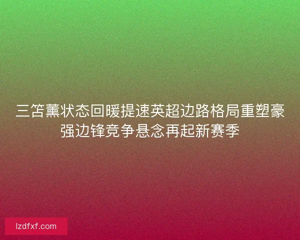 三笘薰状态回暖提速英超边路格局重塑豪强边锋竞争悬念再起新赛季